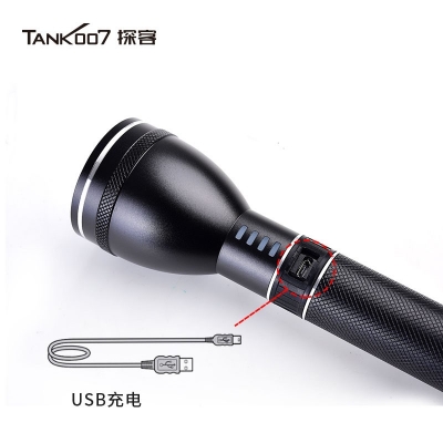 TANK007探客超亮手電正品led戶(hù)外巡邏搜索長(cháng)柄手電A602L指示燈款